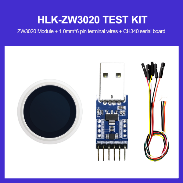 Hi-link HLK-ZW3020 capacitive touch fingerprint sensor module testboard surface array semiconductor fingerprint recognition module